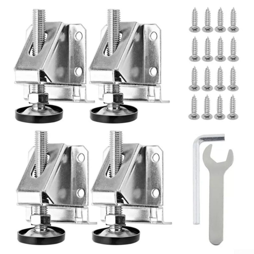 Adjustable Cabinet Leveling Feet, 4 Sturdy Legs To Effectively Stabilize Your Faux Furniture (Silver). 9347817914603