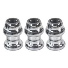 3X 22.2mm Bicycle Headset 1 Inch Fixed Gear Racing Bike Headset Bearing Fixed Gear Bike Aluminium Alloy Headset,Silver