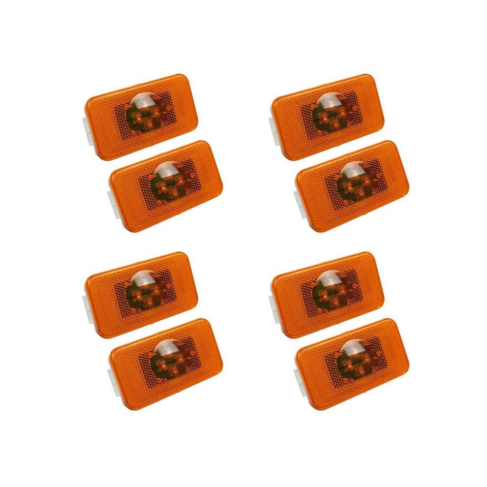 8Pcs 24V Car Truck Led Side 4Leds Indicator Warning Lamps For Trucks Fm/Fh Light/Amber 6133214687492