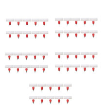 50 paia di raccordi a T per capezzoli di pollo - Kit di abbeveratoi per pollame completamente automatici Abbeveratoio per acqua di pollo