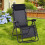 Outsunny Outsunny Metal Frame Zero Gravity Lounger w/ Head Pillow for Patio Decking Black 1