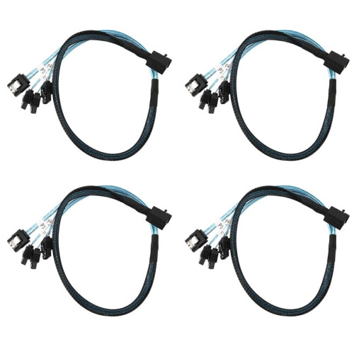 4X Internal  SAS to  Cable, SFF-8643 to  Forward Breakout Compatible with  Controller Hard Drive (1.6Ft)