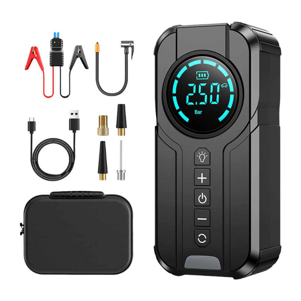 Cordless Tire Inflator 60W Rechargeable With Digital Pressure Gauge For Car Bike Motorcycle 9426802587418