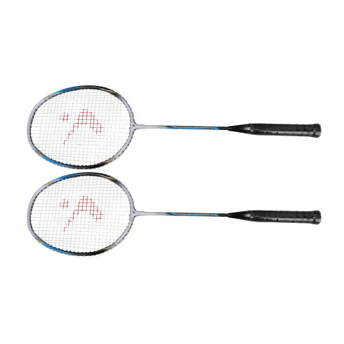 Paar blaues Badmintonschläger-Set aus