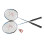Paar blaues Badmintonschläger-Set aus 3