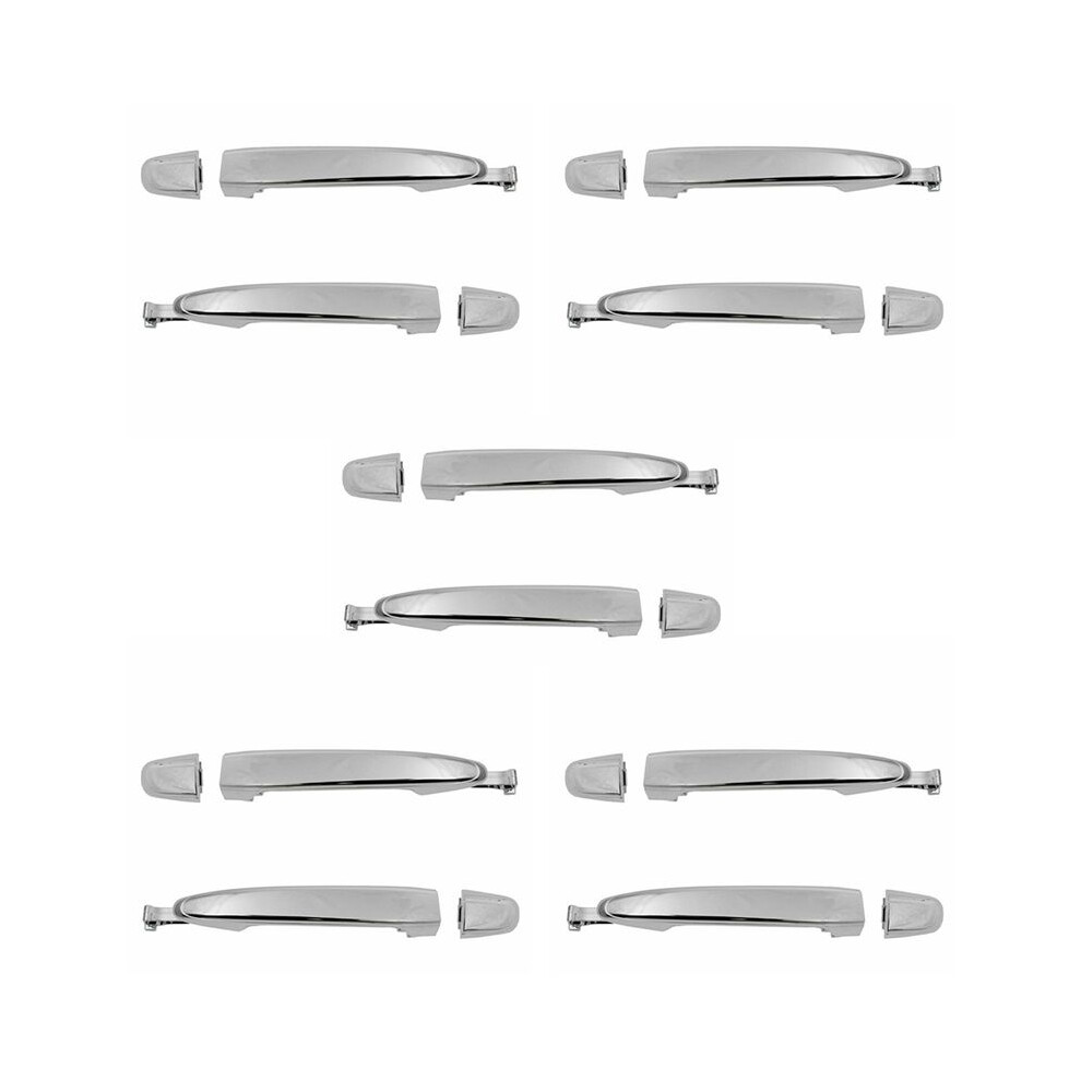 10Pcs Rear Door Handle Exterior Door Handle For Sienna 2004-2010 69213-08020 69227-08040 Silver 6033622360874