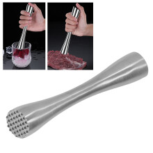 Versatile Stainless Steel Cocktail Muddler for Herbs & Fruit Dishwasher Safe