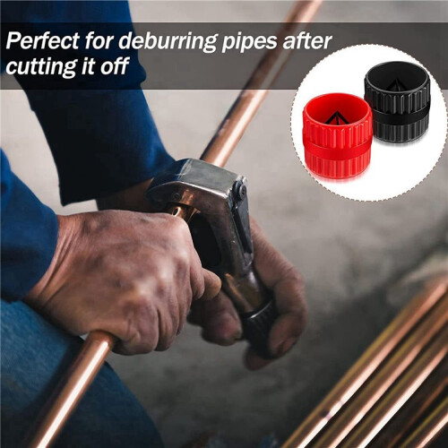 4 Pcs Inner and Outer Reamer Pipes and Pipe Deburring Reamer Pipe Chamfering Tools Suitable for PVC PPR Copper Pipe -A 1