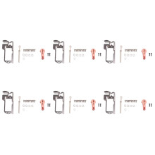 6X Servo Parabol Schalter Gerät Luft Fahrzeug Wurfgerät Tarot Dispenser mit 25T Servo Arm für Fernbedienung Auto RC ES3001, Silber + Rot