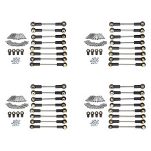 4X Upgrade Replacement Part Metal Suspension Toe Link Tie Rod Set for WPL 1/16 C14 C24 RC Car Parts
