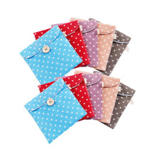 Portable Linen Sanitary Napkins Storage Bag MultiCotton Organizer for Women Travel Pads and Diapers Lightweight Colors