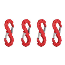 4X Gancio per Verricello per Rimorchio Con Gancio Salvataggio Rapido A Forma di S Rosso Kit di Recupero per Traino Fuoristrada JK 4X4 Grillo per