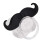 Beard Baby Dummy, Portable Mini Pacifier with Cute Beard, Food Grade Silicone Pacifier 1