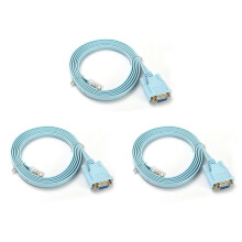 3X Câble de Console USB RJ45 Cat5 Ethernet Vers Rs232 DB9 Port COM Série Femelle Routeurs à Bascule Câble Adaptateur Réseau 1.8M