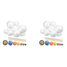2X Solar System Project Kit, PlanetModel Crafts 14 Mixed Sized Polystyrene Spheres Balls for School Science Projects