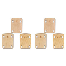 6Pcs Guitar Neck Shims, Solid Maple Wood Guitar Neck Shim Protection 0.25, 0.5 and 1 Degree Guitar Neck Plate Tool