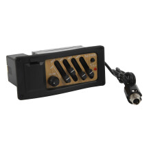 7545R Piezo 4-Band-EQ Gitarren-Tonabnehmer Holzoptik 9V