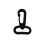 1' Inner Diameter Oval Ring Black Plastic Twist Lock Lobster Clasps Quantity Optional, Black, black 1