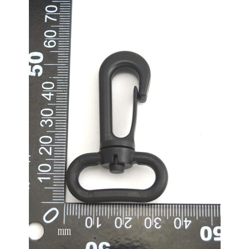 1' Inner Diameter Oval Ring Black Plastic Twist Lock Lobster Clasps Quantity Optional, Black, black 1