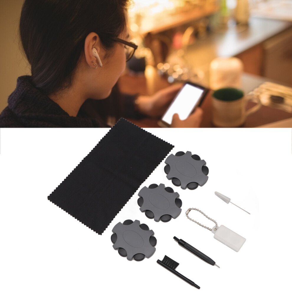 Black Hearing Amplifier Wax Guard Silicone Filter For Earbuds, Oil & Dust Resistant, Box