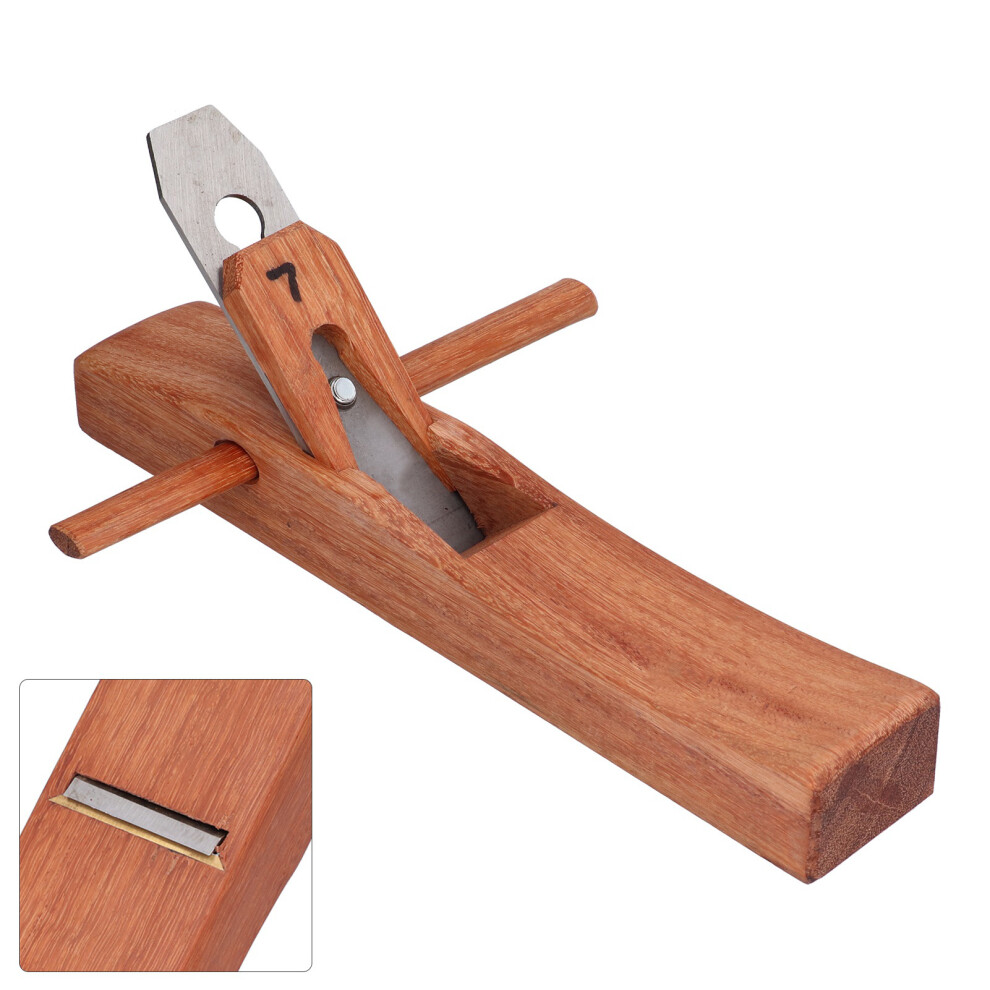 Woodworking Plane Hand Tool, Teak & Manganese Steel Cutter, 183Mm 8421377419004