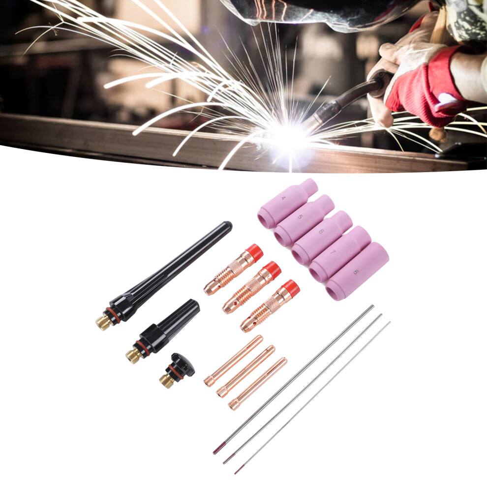 17Pcs Abs Tig Welding Set For Wp17/18/26 Torch, 1.0-2.4Mm Infusion Parts 7891374915785
