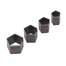 4 Stück Stahllegierung Pentagon-Lochstanzer aus Leder für DIY-Bastelarbeiten