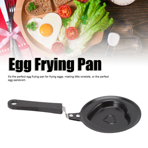 Mini Heart-Shaped Nonstick Egg Frying Pan Stainless Iron Breakfast Mold 2