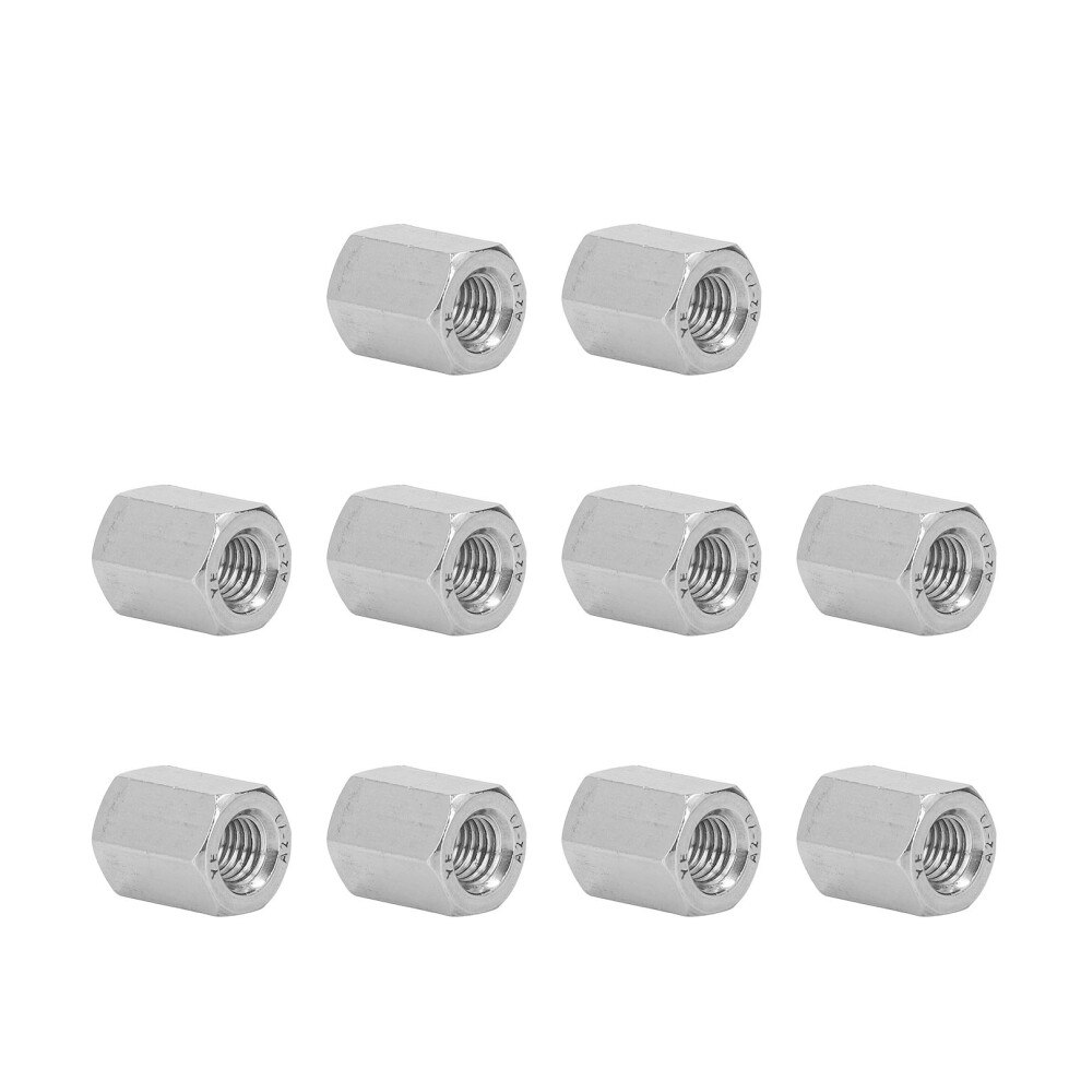 10Pcs M10 X 1.5-17 L22mm Stainless Steel Hex Coupling Nuts For Bolts 4231381937234