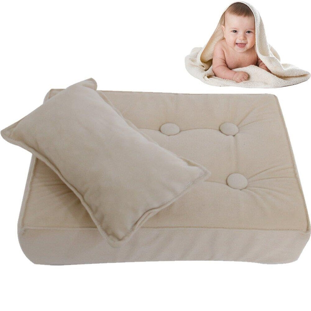Newborn Photography Props Posing Bedding Set Mattress Pillow Cushion Baby Photo Shooting Props Backdrop For Baby Shower 9382693801388