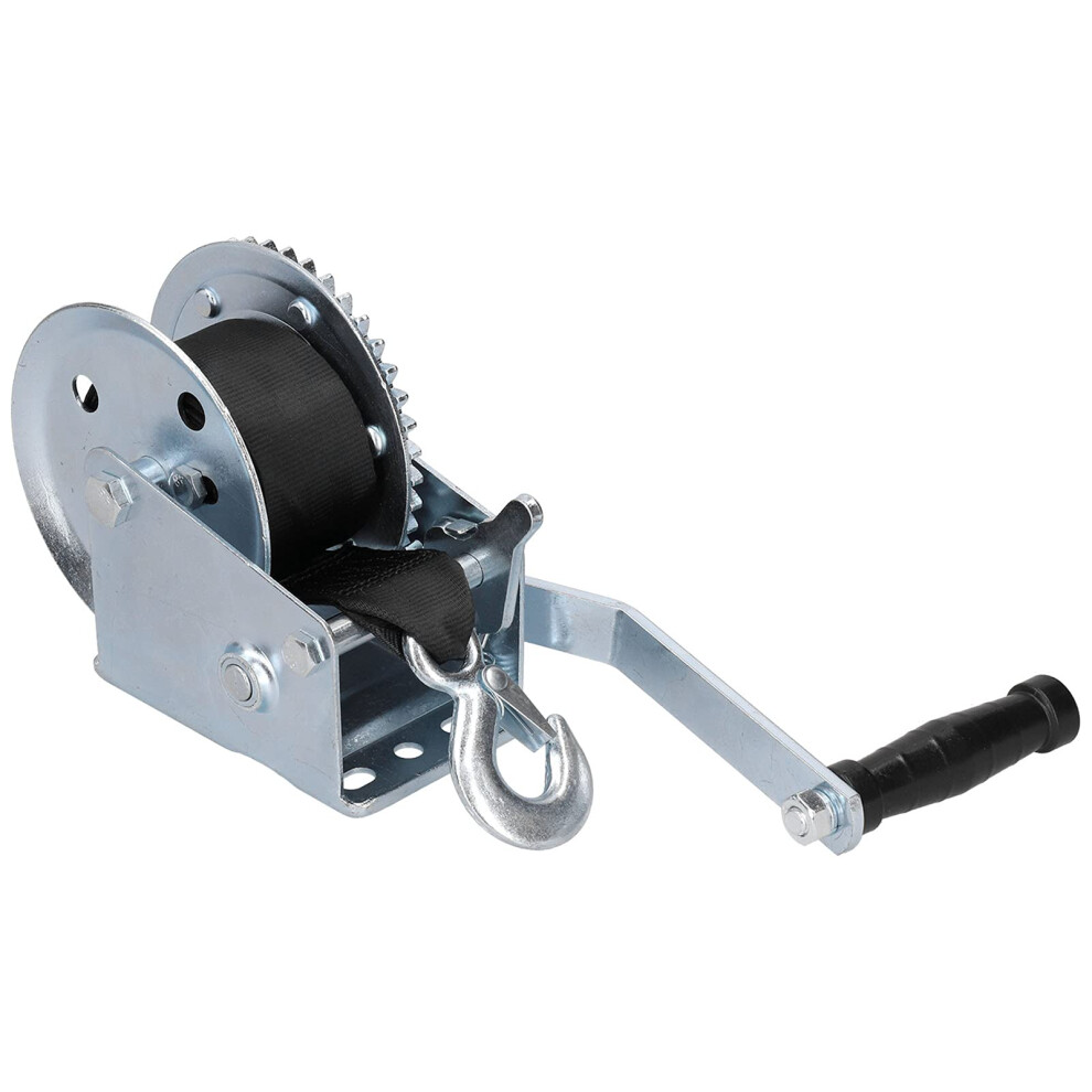 1200Lbs Capacity Winch Heavyduty Trailer Strap Hand Crank Cable Gear Winch 9382693617644