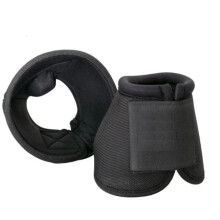 Horse Boots 1 Pair Durable Black Hoof Protector Equestrian Size L Bell Boots