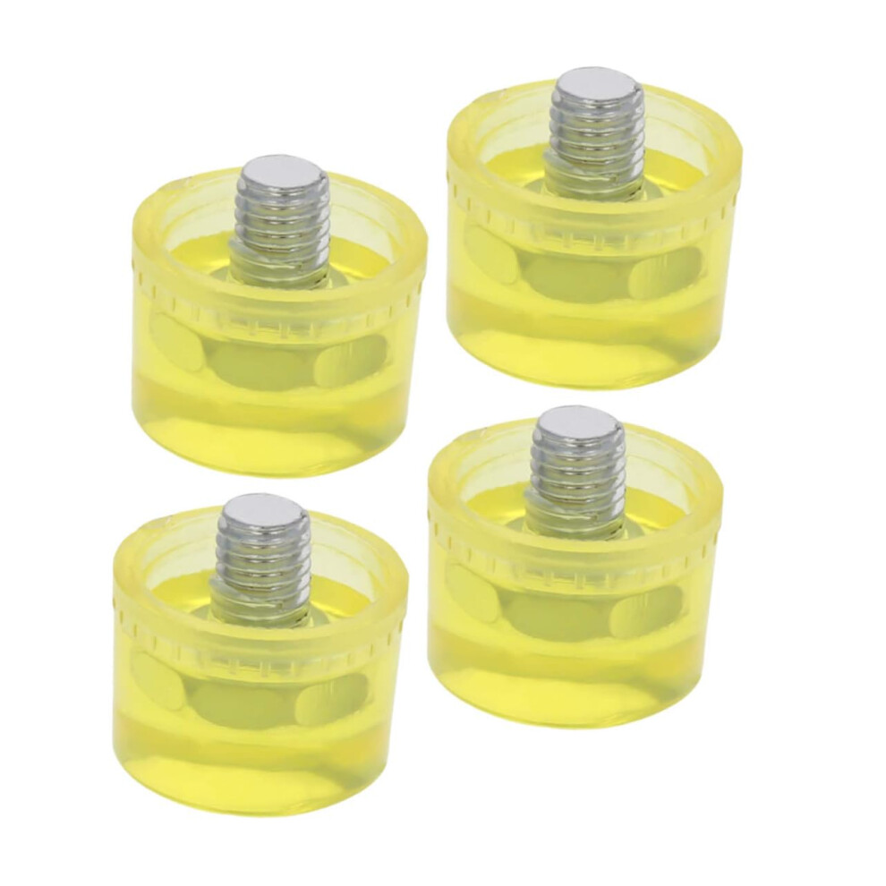 Rubber Hammer Head Replacement Tips 4Piece Set Durable Yellow Mallet Heads For Woodworking Landscaping Diy Projects 9382693801708