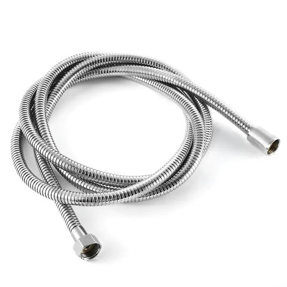 1.5/2M Black Flexible Shower Hose Sus 304 Long Bathroom Shower Water Hose Extension Pipe Pull Pipe Bathroom Accessories Silver 150Cm 150 Cm Silver 9347817916003