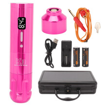 Rechargeable Battery Powered Tattoo Machine With Long Endurance, Easy To Work System For Artists Featuring Graduated Tubes And Water Based Inks