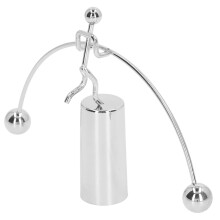 Stress Relief Metallausgleichsspielzeug mit schwingender Kugel, 8cm - Entspannungs-Schreibtischdeko