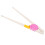 Children's Training Reusable Silicone Chopsticks, Flat Rounded Head, PP & ABS 14