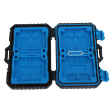 High-Capacity Waterproof Dustproof Memory Card Case 27 Cards with Pin Slot