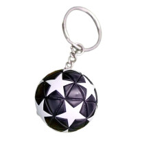 Porte-clés Souvenir de Football Unique,- noir cinq étoiles