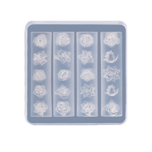 Versatile Silicone Mold Set for 3D Nail Art with Rose-Style 1