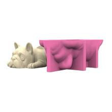 Silicone Planter Mold Dog Shape Flower Pots Mould Easy Releasing