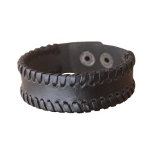 Bracelet manchette Ă bouton pression, Vintage, imitation-Noir 2