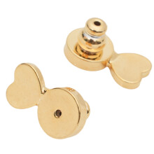 Rehausseurs de boucles d'oreilles plaqués or, Texture cuivre,-Or