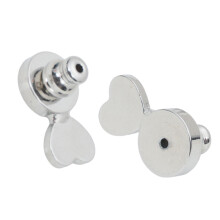 Rehausseurs de boucles d'oreilles réglables, 1 paire de-Argent