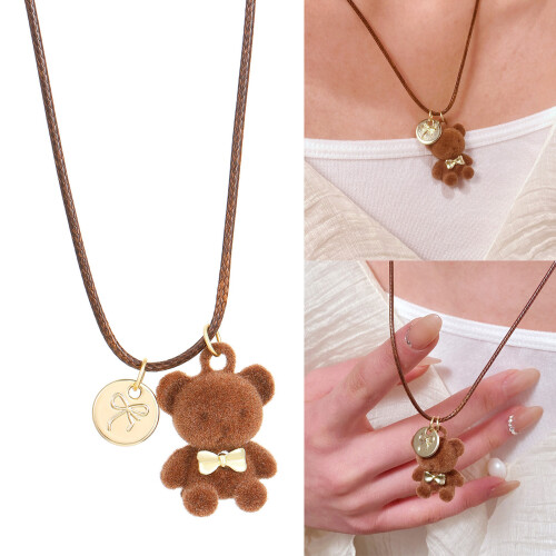 Delightful Brown Bear Necklace Jewelry Accessory for Adding Fun 1