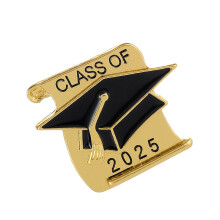 Sturdy Graduation Caps Lapel Pin Sophisticated Academic-C3020