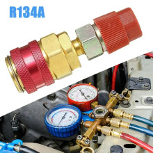 High Low Side Extension R134A Quick Couple Adapters Car Air-Conditioning Fitting For A/C Manifold Gauge Adapters Set Type