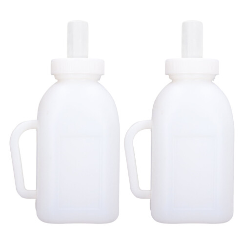 Calf Feeding Bottle 1L Durable Plastic Silicone Easy Clean