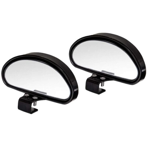 Espelho retrovisor universal, com lente transparente e grande angular ajustável, fácil instalação, fabricado com ABS e vidro de alta qualidade,