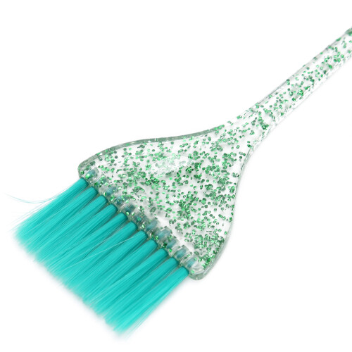 Grüne ABS Glitter Griff Haarfärbepinsel für Salongebrauch 2